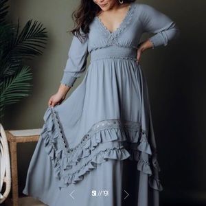 Baltic Born dress. Dusty blue. 2xl.